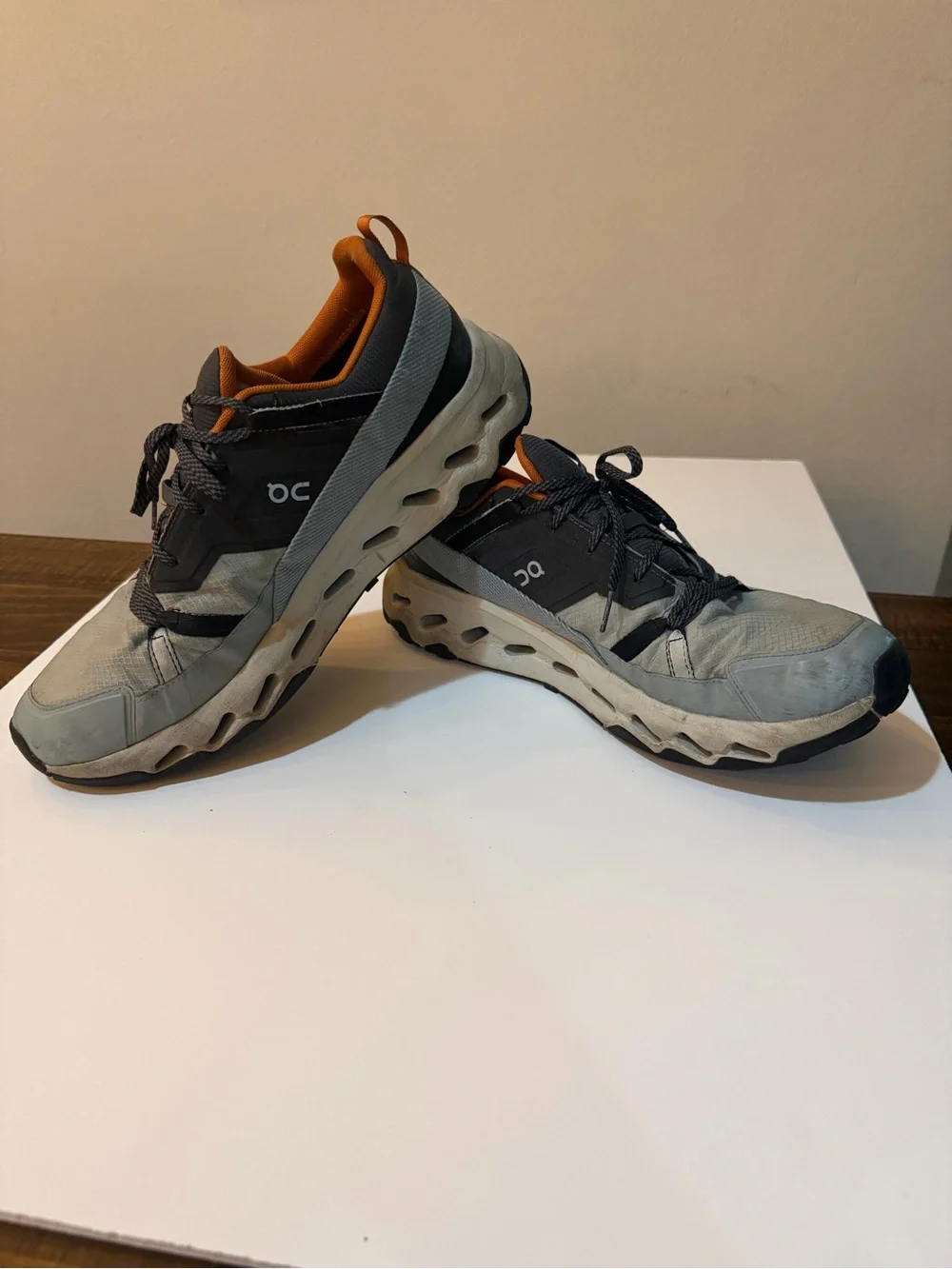 On Running Men’s Cloudace Sneakers in Grey with Orange Trim